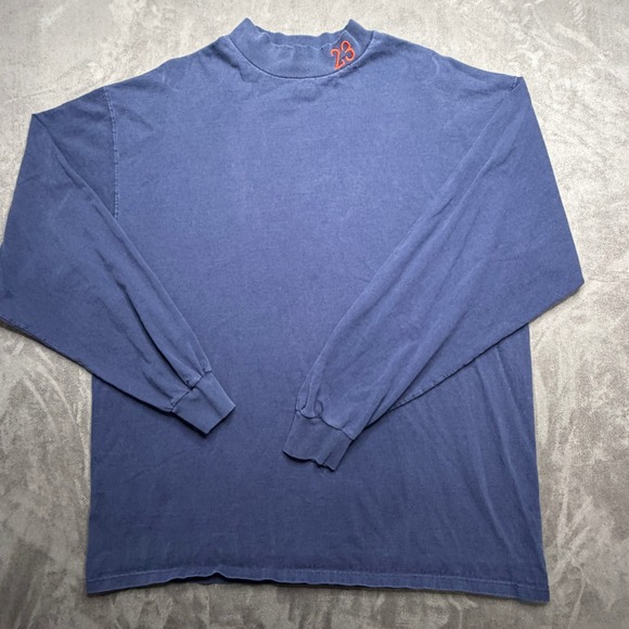 Rawlings Other - Vtg 90s Rawlings Mock Neck Shirt Mens XL Navy Blue Long Sleeve Baseball 23 USA